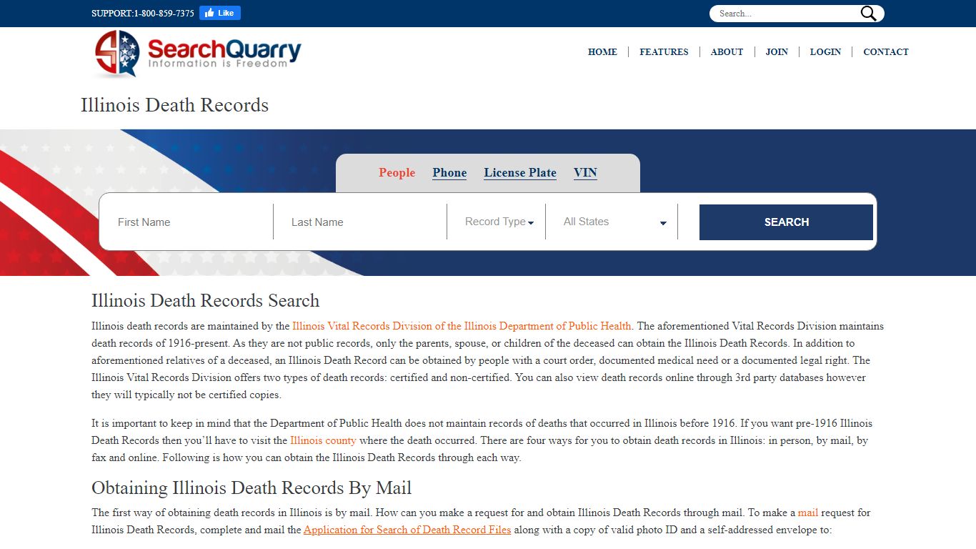 Free llinois Death Records Online | Enter a Name to View Death Records ...